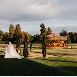 Bride posing at luxury wedding venue near London